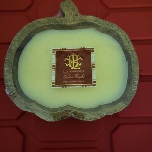 White Pumpkin-Shaped Candle